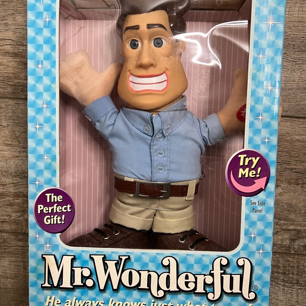 Mr. Wonderful Talking Doll 16 Phrase Interactive Perfect Husband 12" 2003 Vtg